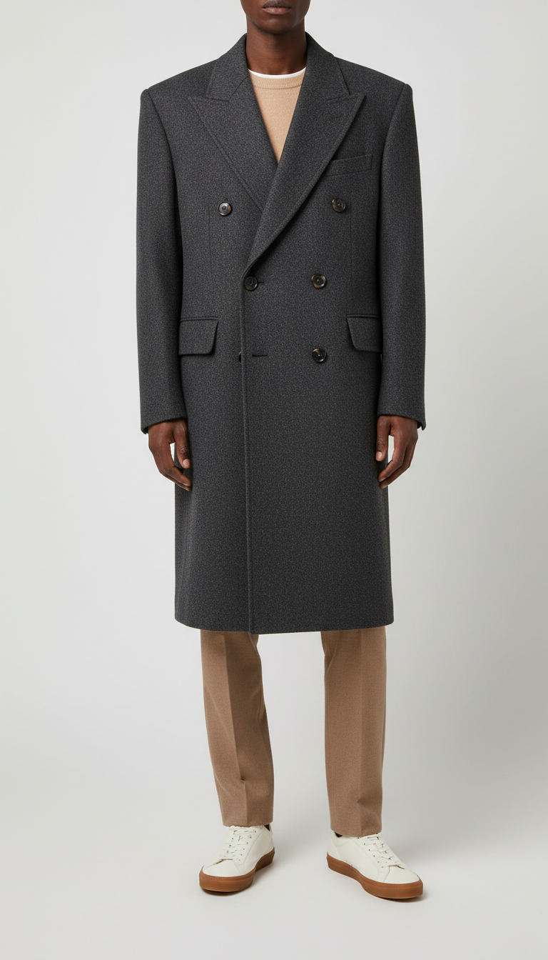 Structured Wool Unisex Overcoat