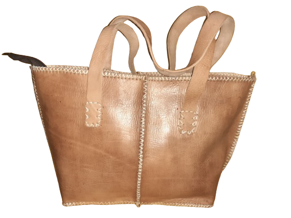 Bolso Mujer Vacuno hilo blanco Mediano