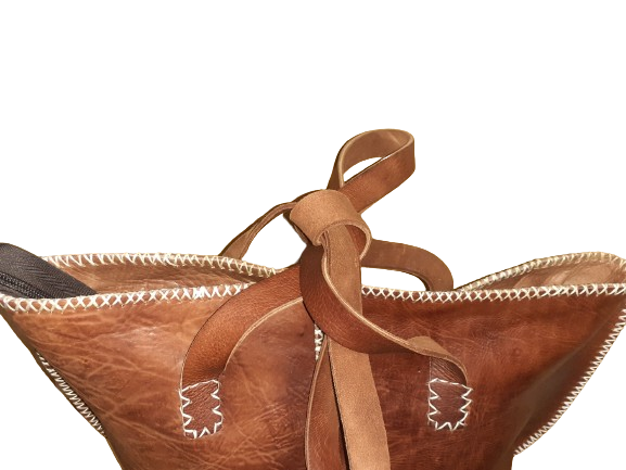 Bolso Mujer Vacuno hilo blanco Mediano