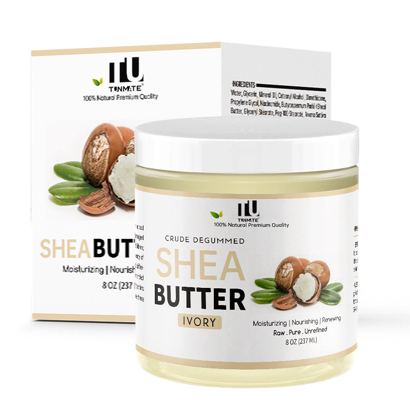 Velorian Collection Tunmate Shea Butter 237g jar, natural health care product for skin nourishment and moisturization.