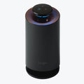 Black Hugo 3-in-1 air purifier, mosquito trap, and air sterilizer with sleek design and digital control panel.