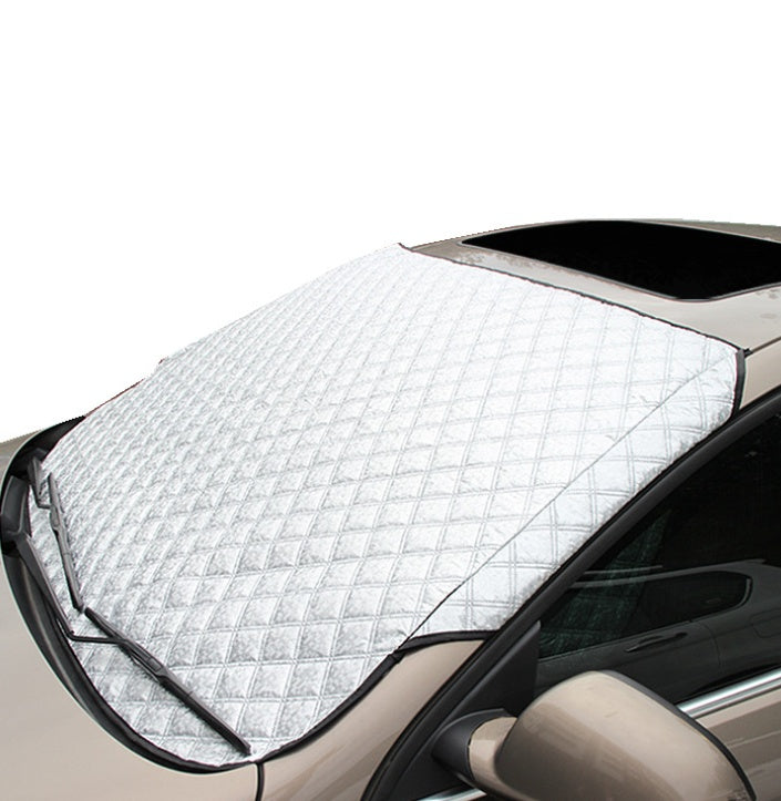 Velorian Collection car snow block antifreeze windshield cover for winter, frost guard, fits front windshield and snow gear.