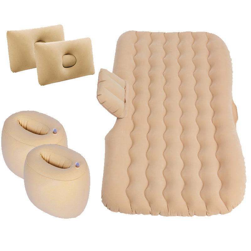 Velorian Collection inflatable camping car air mattress with built-in pillow, ideal for outdoor travel and car camping adventures.