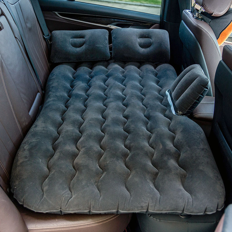Velorian Collection inflatable camping car air mattress with built-in pillow, ideal for outdoor travel and car camping comfort.