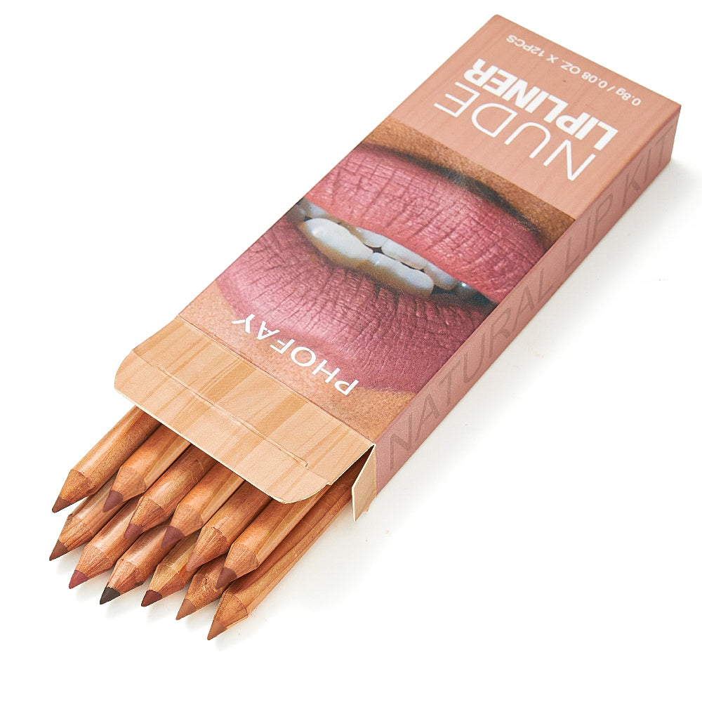 Velorian Collection PHOFAY Ultra-Glossy Nude Lip Gloss and Lipliner Kit, health care product with glossy finish and nude shades.
