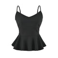 Velorian Collection women's cropped camisole top with ruffled waistline and slim fit, stylish and lightweight for warm weather.