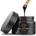 Velorian Collection Himalayan Shilajit resin ointment jar for energy and heart health, natural supplement for vitality and blood support.