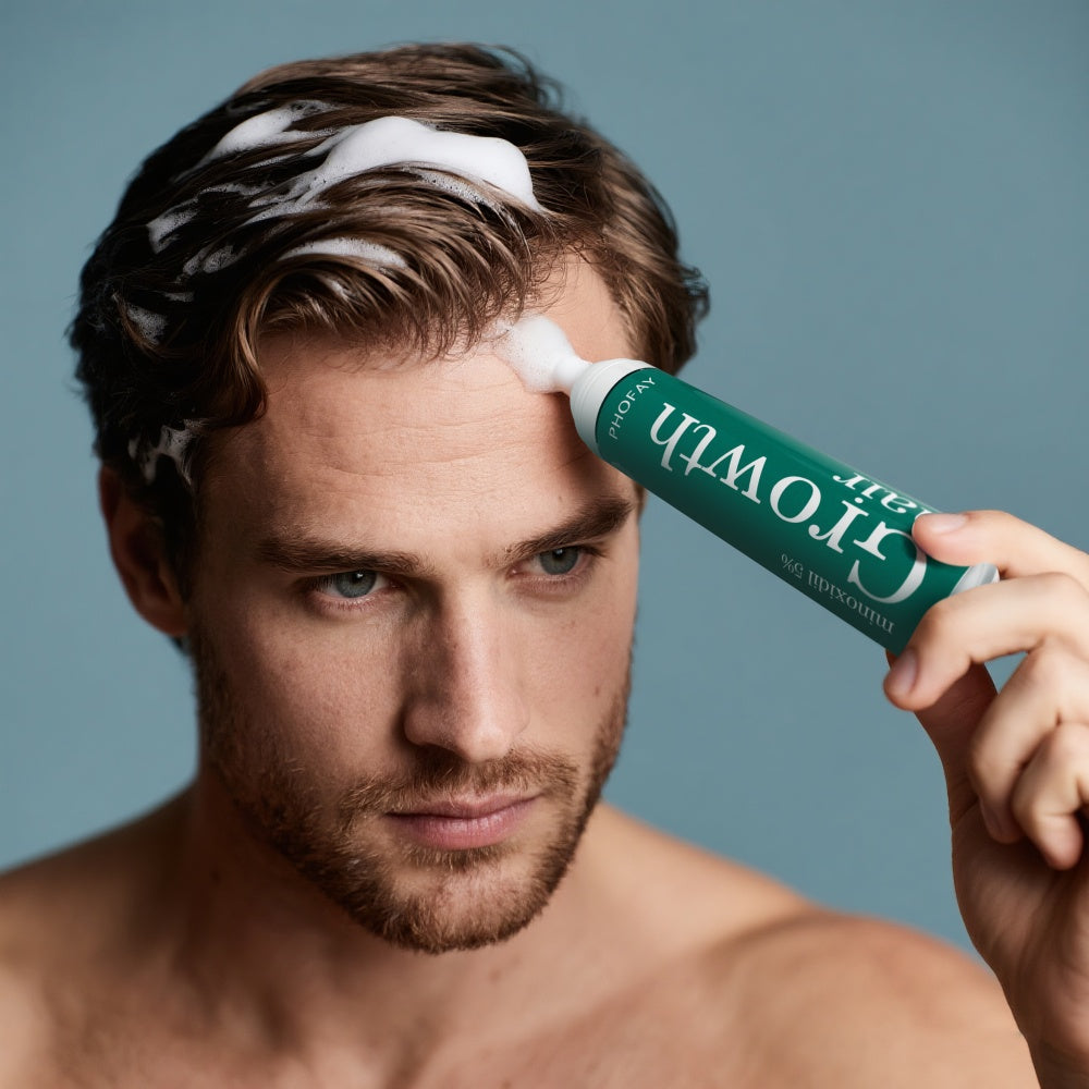 Velorian Collection CH004 Minoxidil Anti-Hair Loss Mousse in a pump bottle, designed for hair growth and scalp treatment.