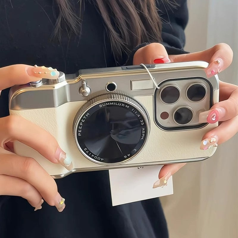 Velorian Collection stereo camera phone case with magnetic design and creative hardshell, featuring a Bio Sun Stick SPF 50 in the image.