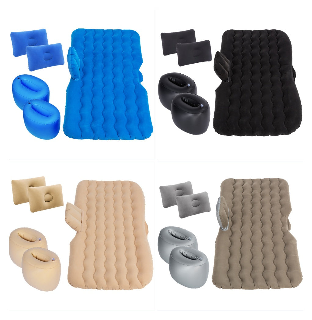 Velorian Collection inflatable camping car air mattress with pillow, designed for outdoor travel and car camping comfort.