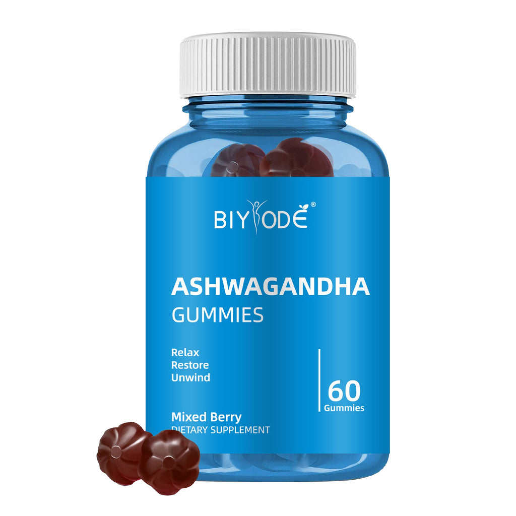 Velorian Collection Biyode Relaxation Relief Ashwagandha Gummies for stress and relaxation, displayed on a white background.