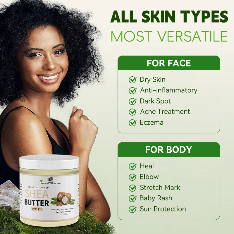 Velorian Collection Tunmate Shea Butter 237g jar, natural health care product for skin nourishment and hydration.