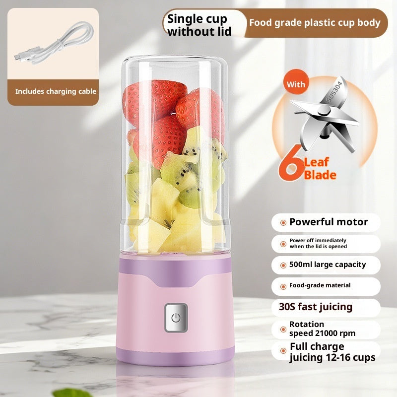Velorian Collection rechargeable electric USB blender cup, 500ml handheld mixer for blending juice, ideal for outdoor use