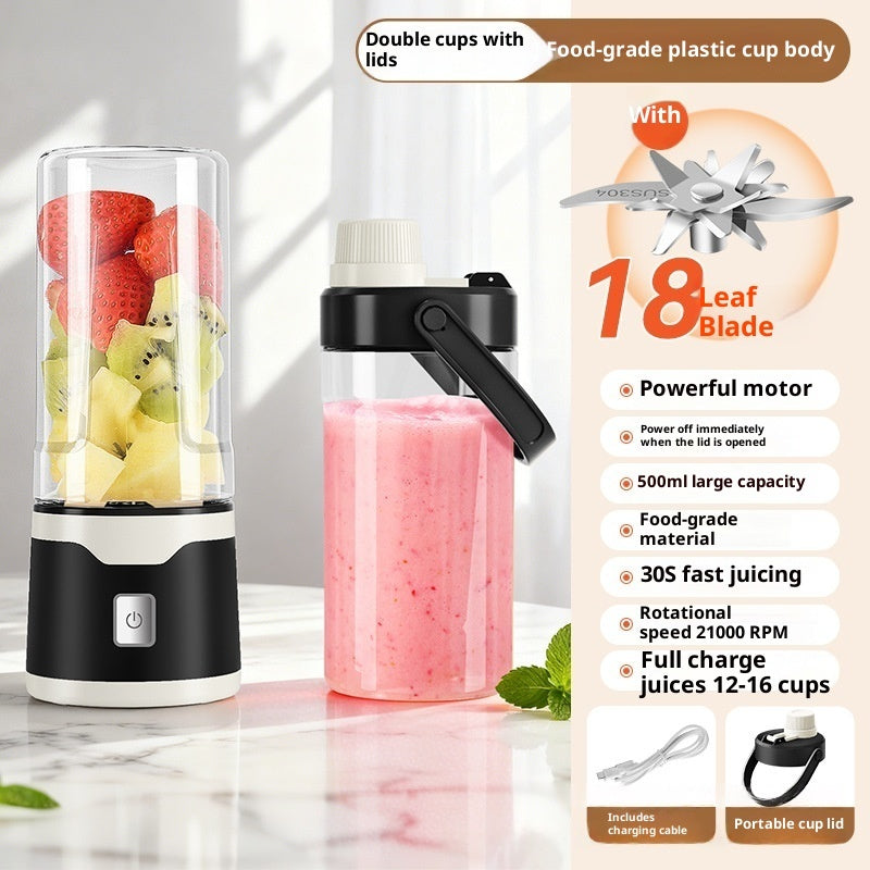 Velorian Collection rechargeable electric USB blender cup, 500ML handheld juice mixer, ideal for outdoor use and blending on the go.