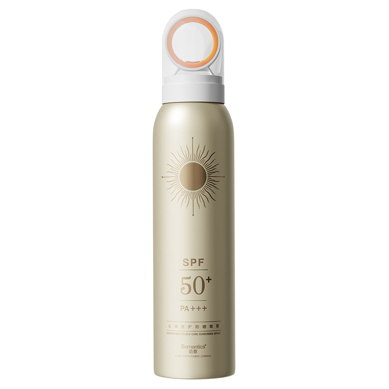 Velorian Collection facial outdoor high-SPF UV-protective spray with refreshing sunscreen, shown in a sleek bottle.