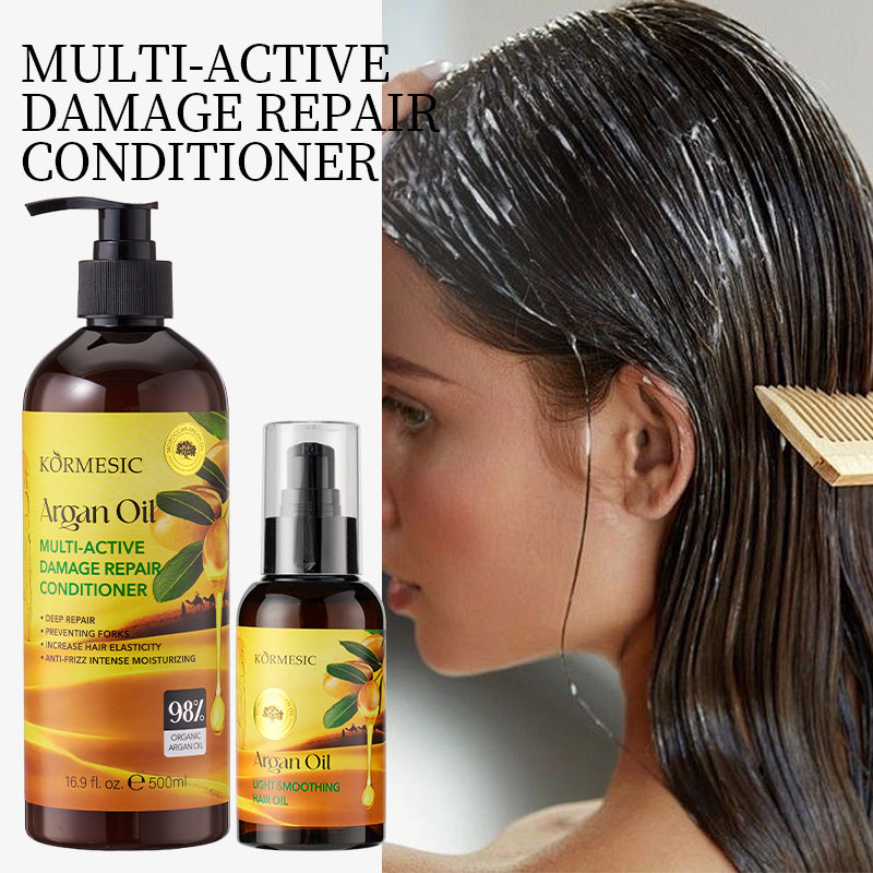 Velorian Collection KORMESIC Moroccan Argan Oil bottle, lightweight smooth hair oil in 110ml container for healthy hair care.