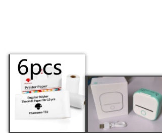Velorian Collection portable mini thermal label printer showing compact design and Bluetooth connectivity for home or student use.