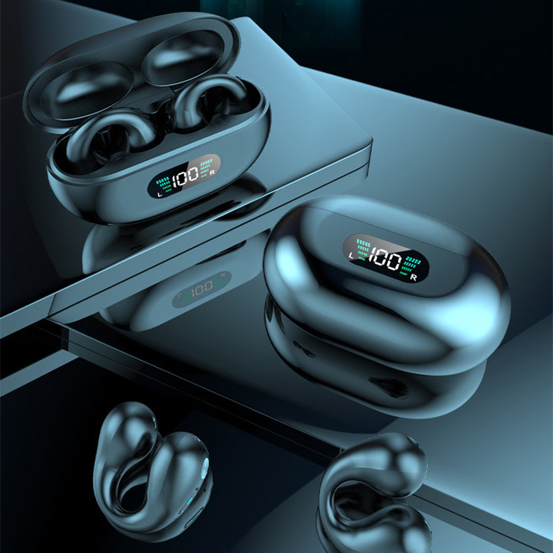 Velorian Collection bone conduction TWS earbuds with ear clip design, Bluetooth 5.3, touch control, in-ear bass sound, sports headset