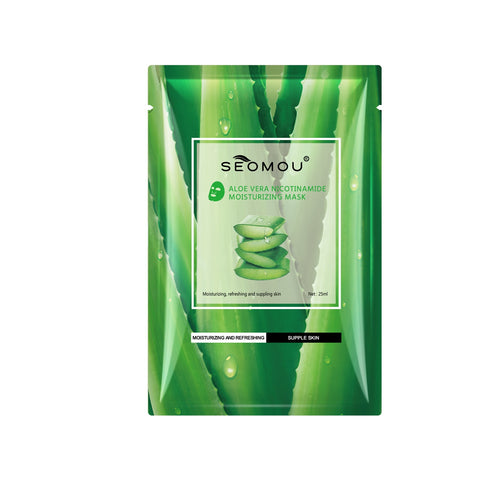 Velorian Collection Aloe Niacinamide moisturizing facial mask pack with 10 sheets, skincare health care product.