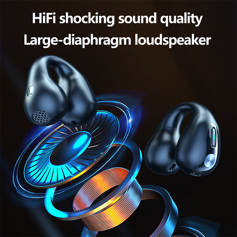 Velorian Collection bone conduction TWS earphones with ear clip, Bluetooth 5.3, in-ear design, wireless sports headset with bass HIFI sound.
