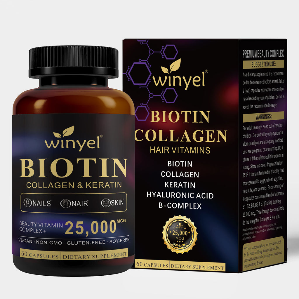 Velorian Collection Biotin Collagen hyaluronic acid keratin capsules for healthy hair, skin, and nails, 60 capsules.