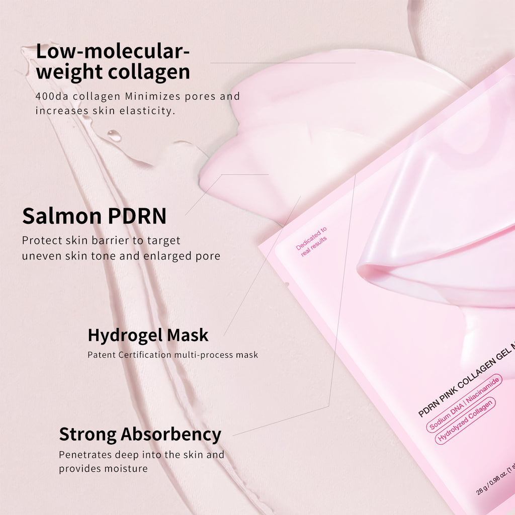 Velorian Collection PDRN Jelly Split Face Mask pack with four 28g masks, soft gel texture for skin care and hydration.