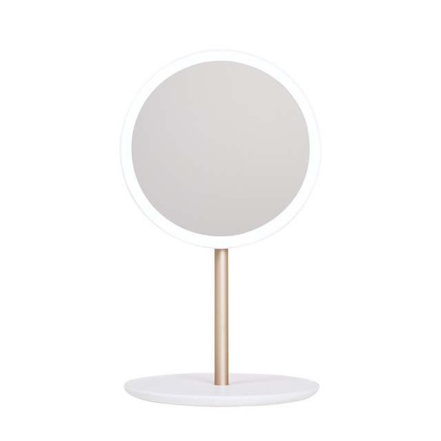 Velorian Collection LED folding makeup mirror with built-in lighting, compact design, and adjustable angles for detailed application.