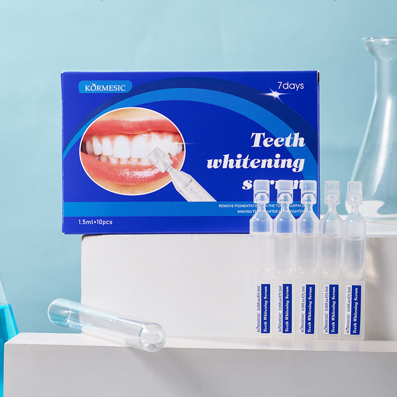 Velorian Collection KORMESIC teeth whitening serum, 1.5ml x 10 pcs, health care product for brighter teeth and oral care.