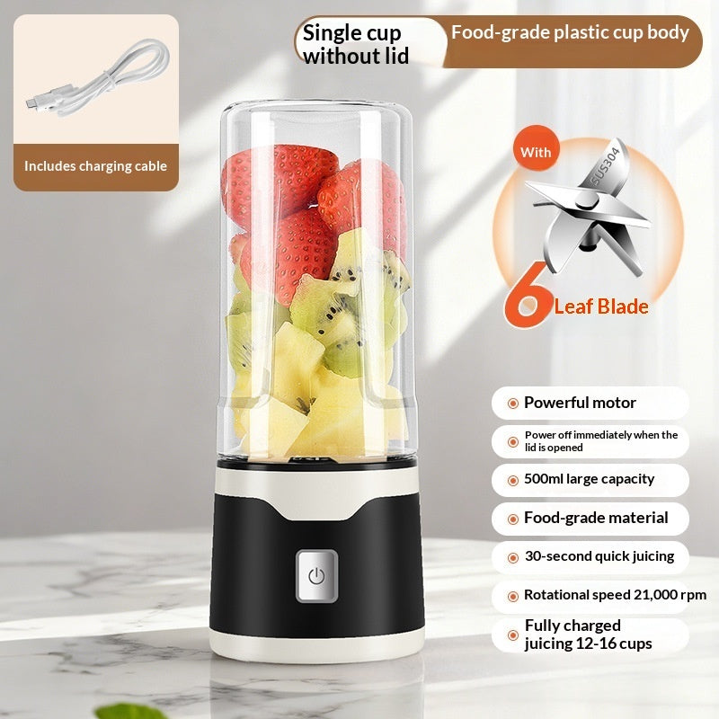 Velorian Collection rechargeable electric USB blender cup with double cups, 500ml capacity, handheld juicer and mixer for outdoor use.