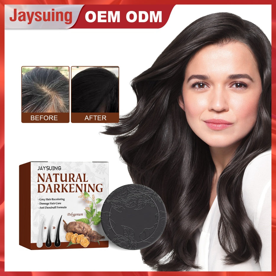 Velorian Collection Fo-Ti Hair-Blackening Shampoo Bar for healthy hair care, shown in a natural soap bar form.