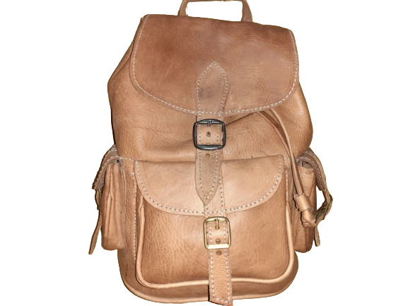 Medium Fez Vacuno handmade mochila bag for women with leather details, stylish and practical for everyday use.