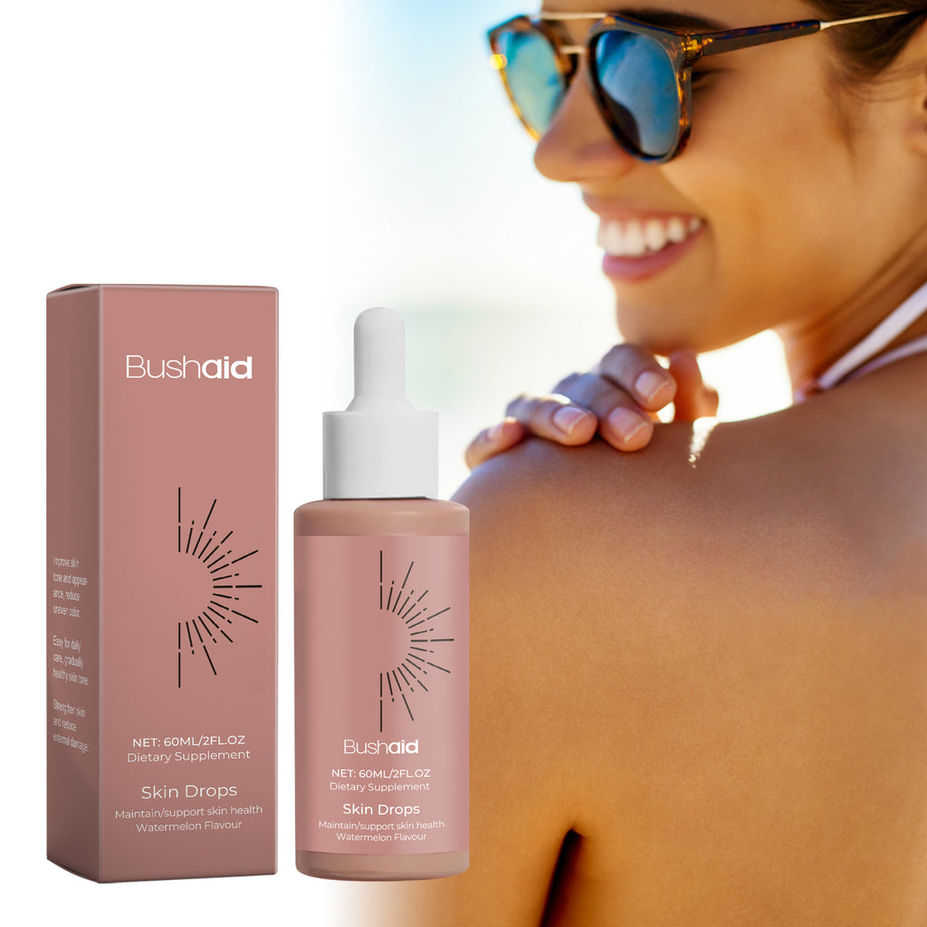 Velorian Collection natural sunless tanning drops for oral use, health care product with dropper for easy application.