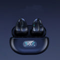 Velorian Collection bone conduction TWS earphones with ear clip, Bluetooth 5.3, touch controls, in-ear design, and high-fidelity bass.
