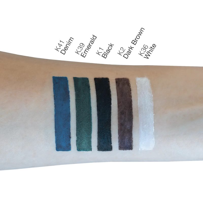 Cad b Kohl Eyeliner in Emerald, cruelty-free and paraben-free, featuring a vibrant green shade and sleek pencil design.