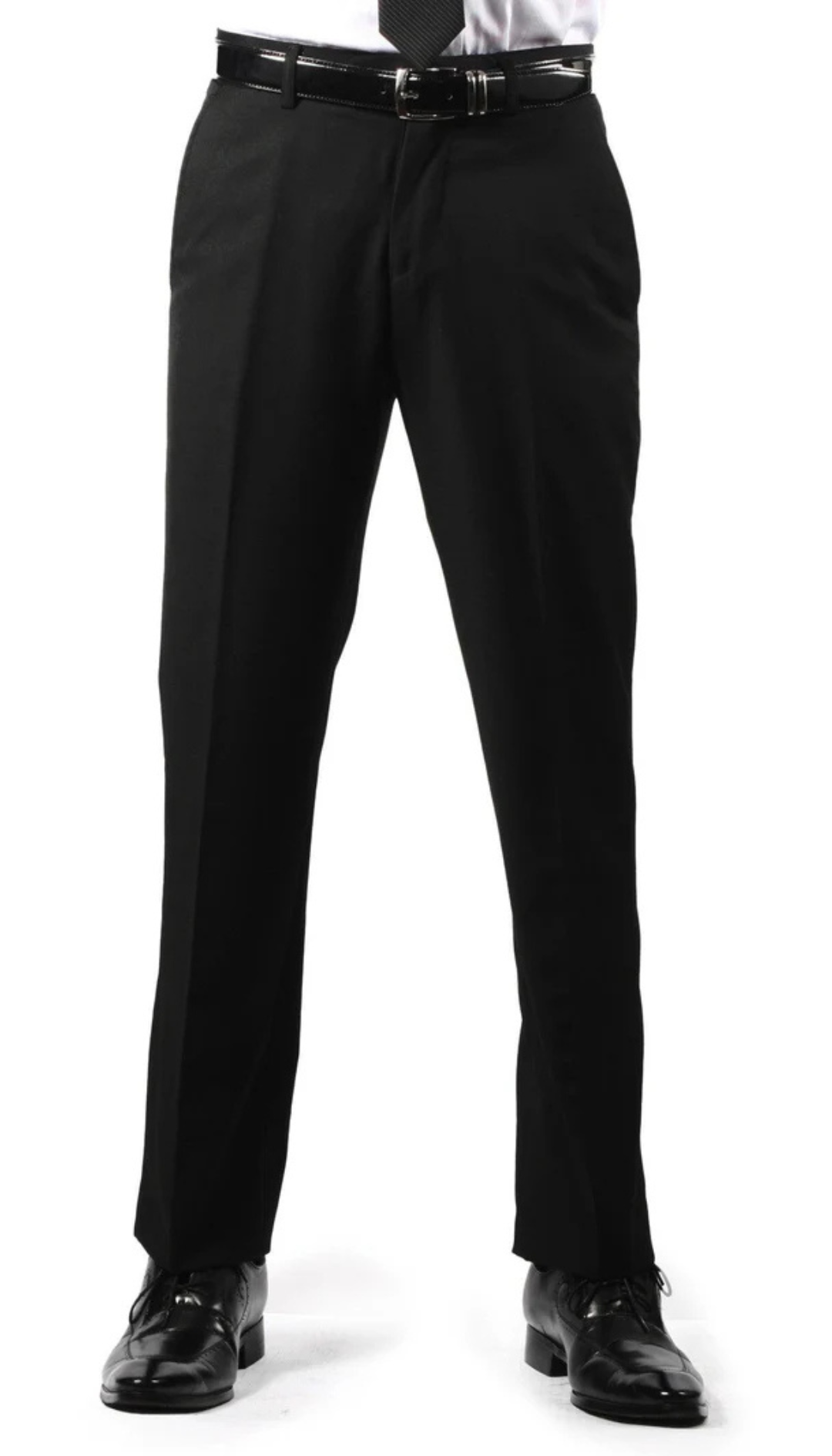 Ferrecci men's black regular fit dress pants with tailored design, suitable for formal or business attire.