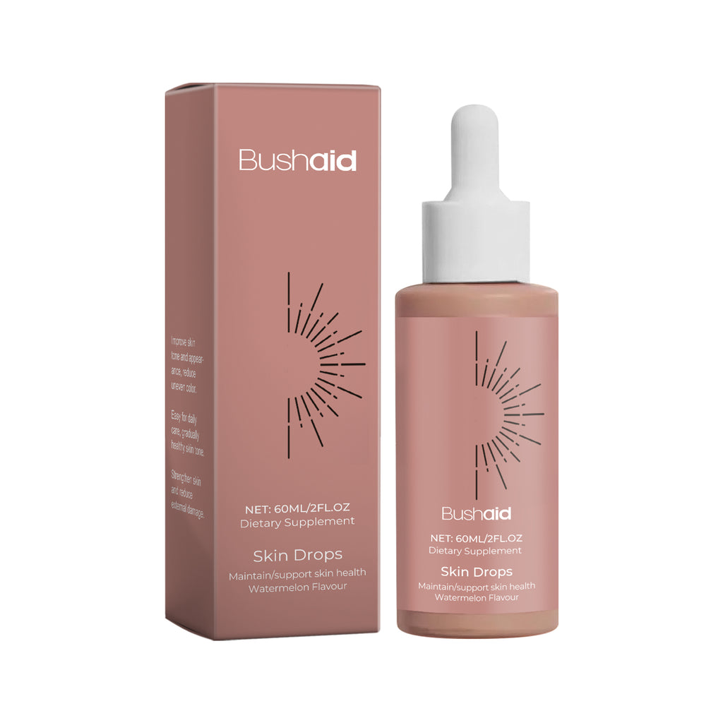 Velorian Collection Natural Sunless Tanning Drops oral supplement in a bottle with droppers, designed for healthy skin tanning.