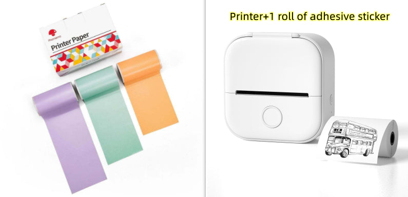 Velorian Collection portable mini thermal label printer with Bluetooth, compact design for home, student, and price tag labeling.