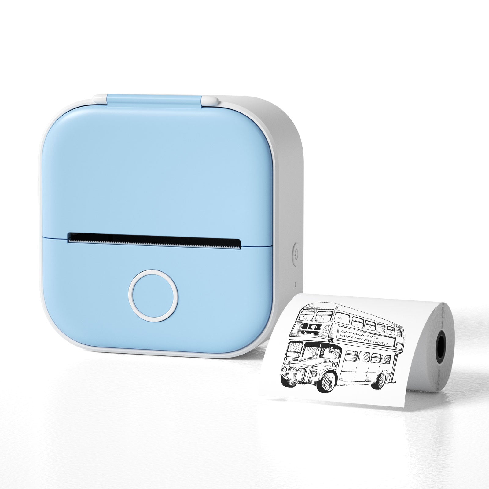 Velorian Collection portable mini thermal label printer with Bluetooth, compact design for home, student, and price tag printing.