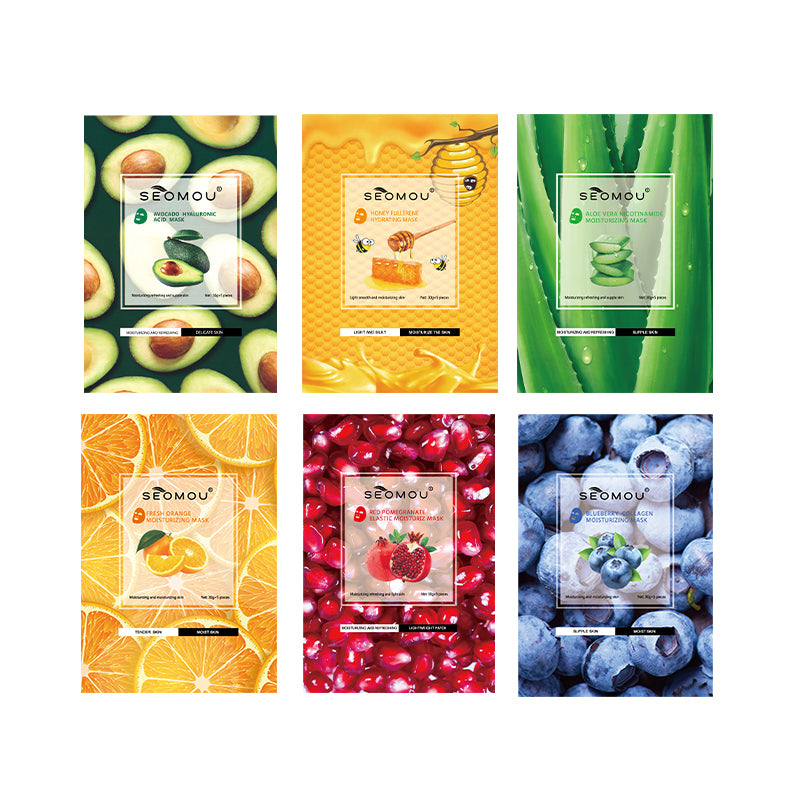 Velorian Collection Aloe Niacinamide moisturizing facial masks, 10-pack, with soothing aloe and skin-brightening niacinamide in individual sachets.