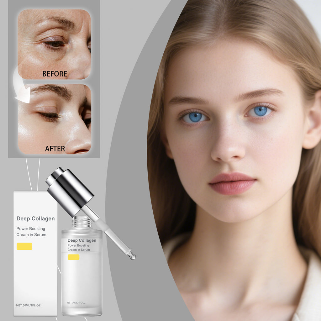 Velorian Collection Collagen Hydrating Serum in a sleek glass bottle with a pump dispenser, designed for skin hydration and collagen boost.