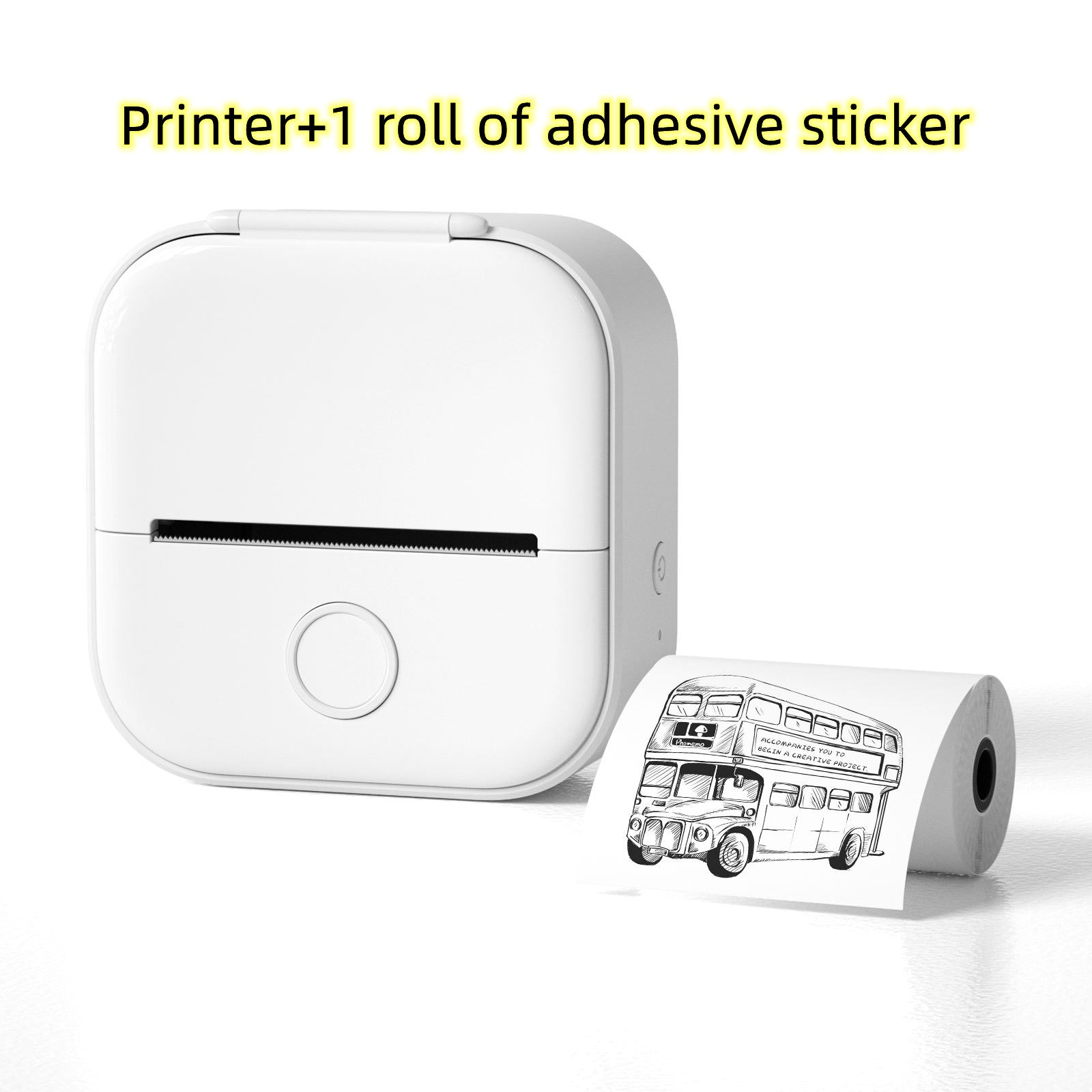 Velorian Collection portable mini thermal label printer for home and students, Bluetooth-compatible device for printing labels and price tags.