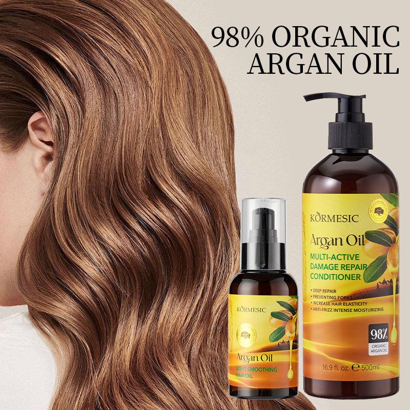 Velorian Collection KORMESIC Moroccan Argan Oil bottle, 110ml lightweight hair oil for smooth, healthy hair, health care product