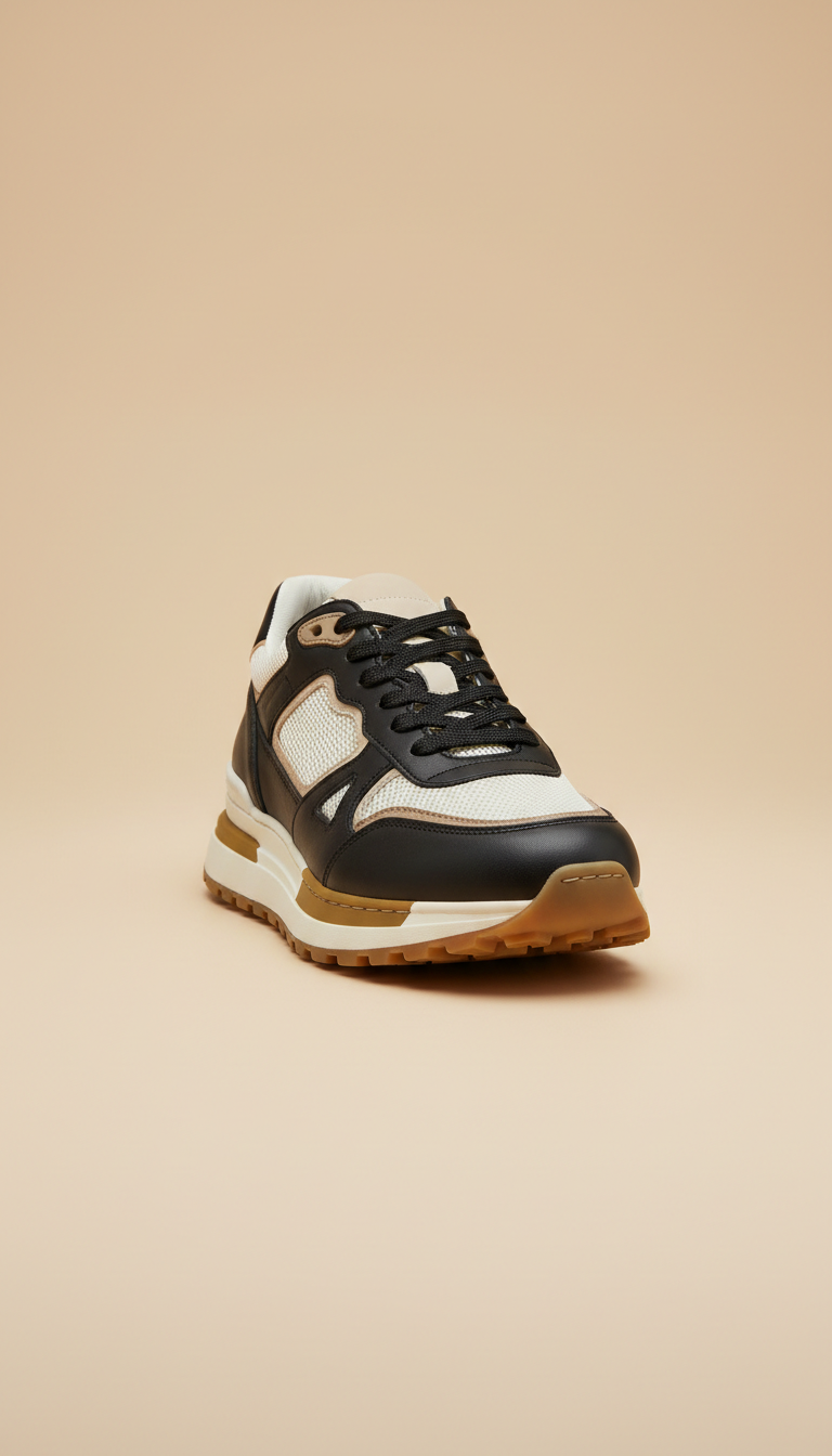 Technical Leather Low Sneaker