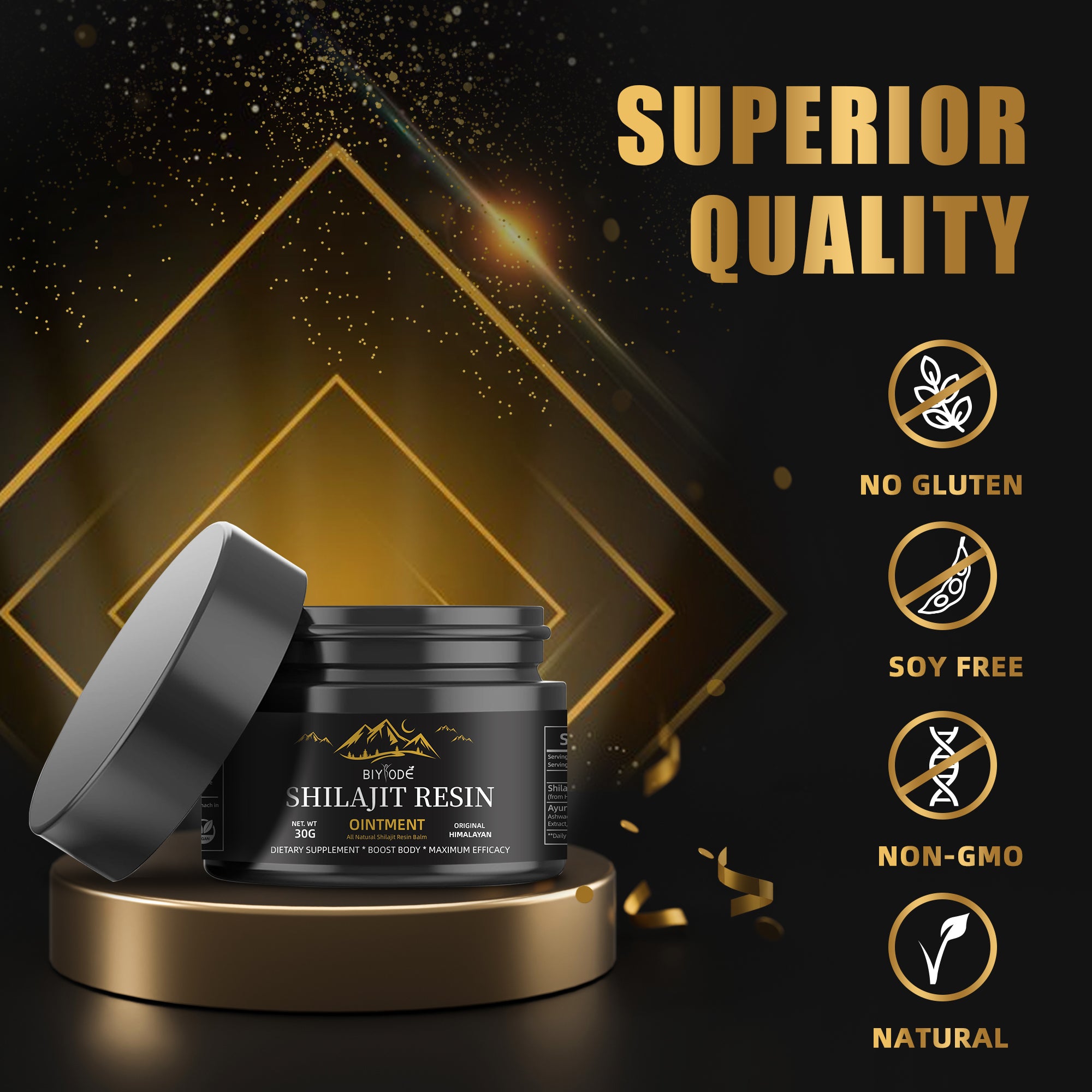 Velorian Collection Himalayan Shilajit resin ointment for energy and heart health, natural supplement for overall wellness.