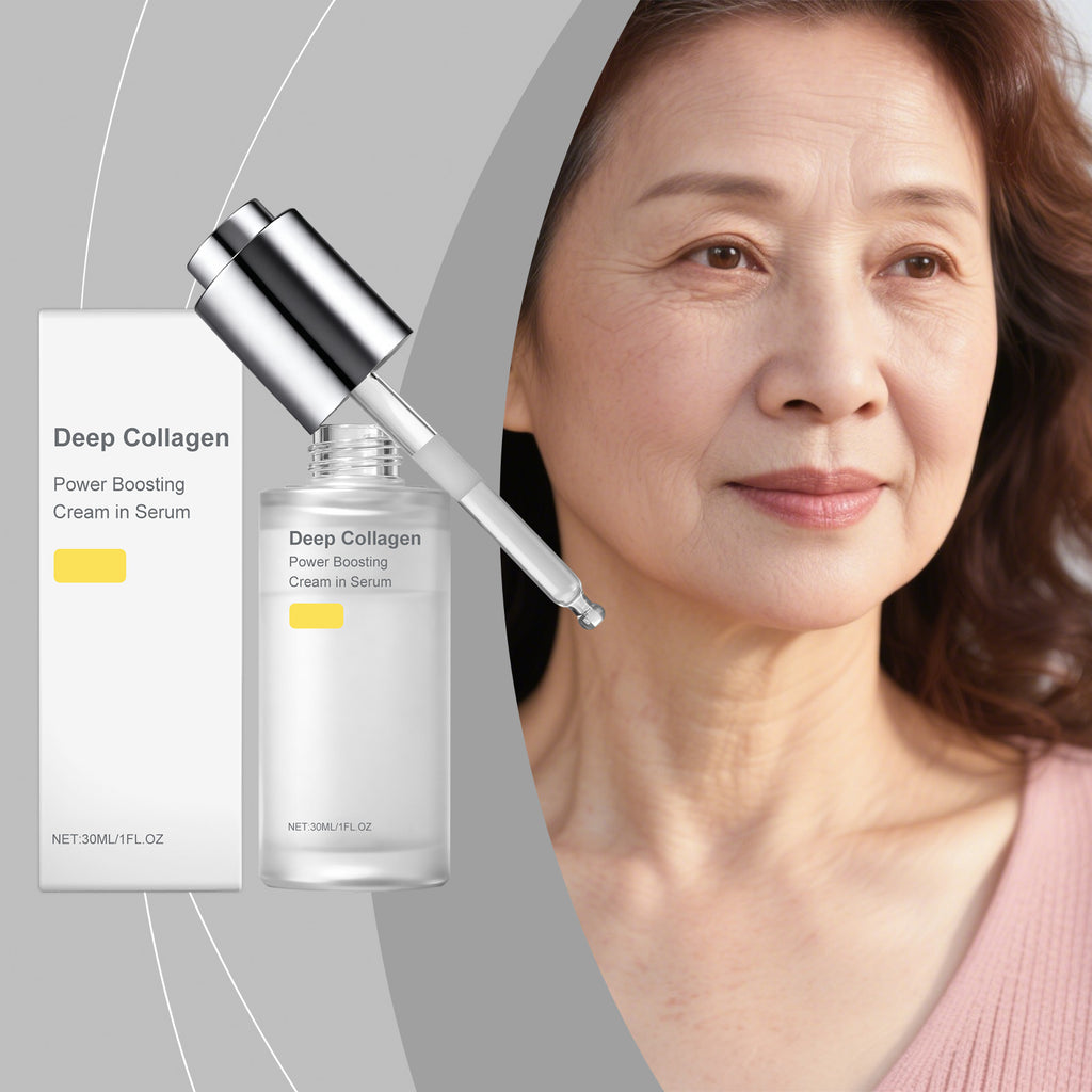 Velorian Collection Collagen Hydrating Serum in a sleek bottle, showing the clear, gel-like serum for healthy, hydrated skin.