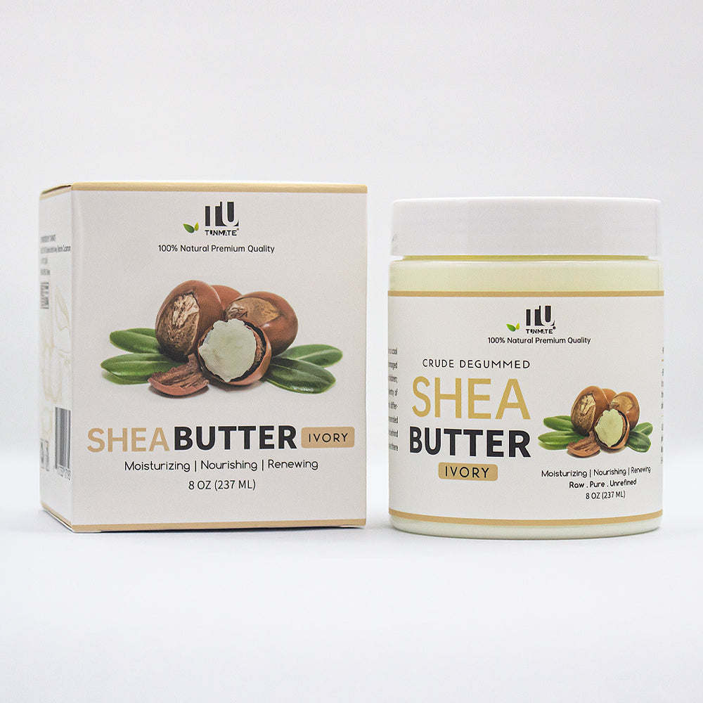 Velorian Collection Tunmate Shea Butter 237g jar, healthy skincare product with natural Shea butter in a clear container