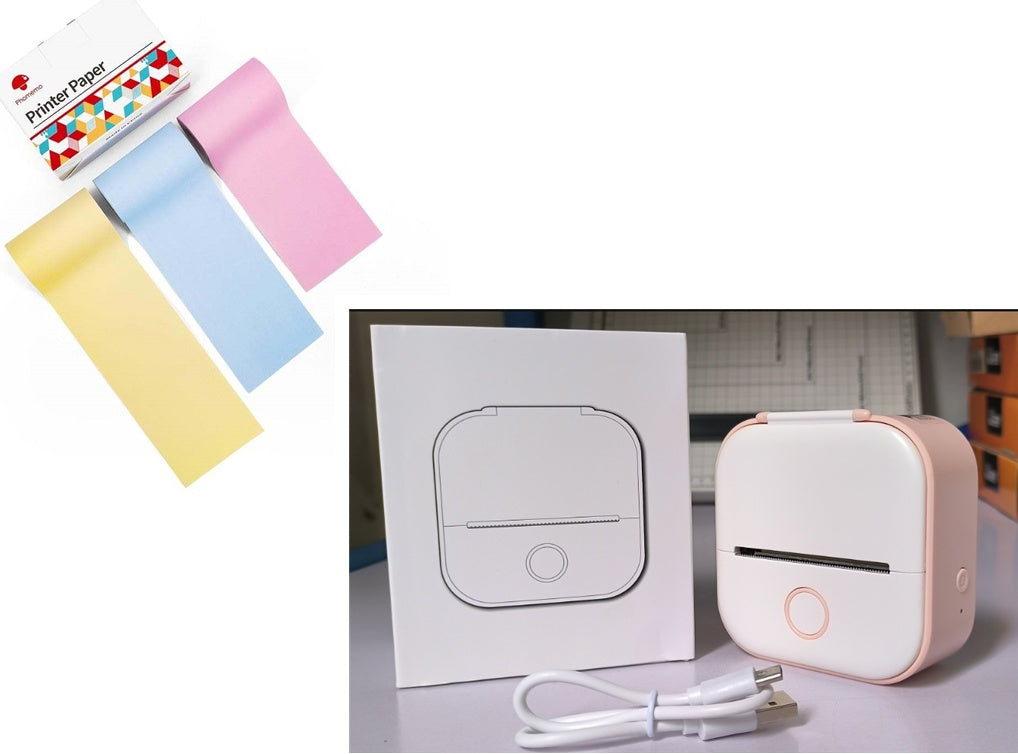 Velorian Collection portable mini thermal label printer with Bluetooth, featuring compact design for home, student, and price tag printing.