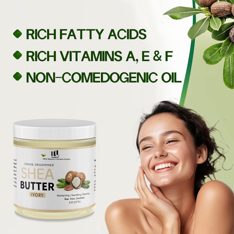 Velorian Collection Tunmate Shea Butter 237g jar, natural health care product with creamy, rich texture for skin moisturizing.