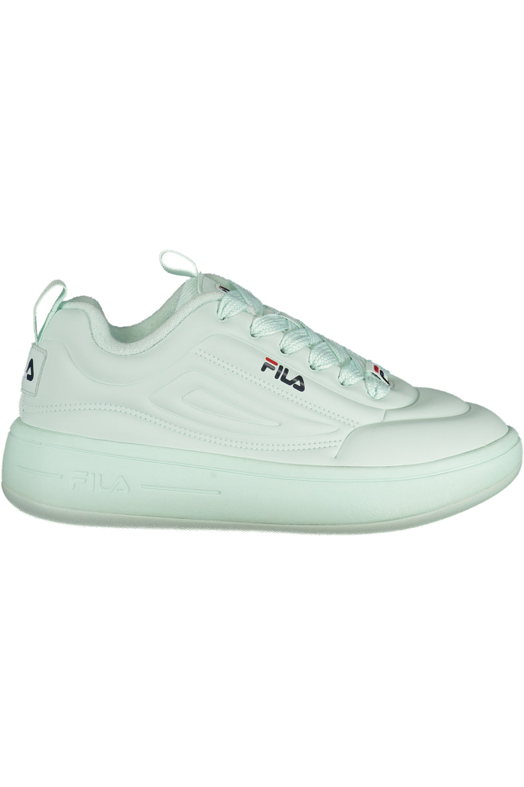 FILA women's blue sports sneakers with white accents, featuring breathable mesh and cushioned soles for athletic comfort