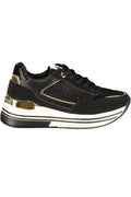 Black Laura Biagiotti women's sports sneakers with sleek design and sporty laces, ideal for active wear and casual outfits.
